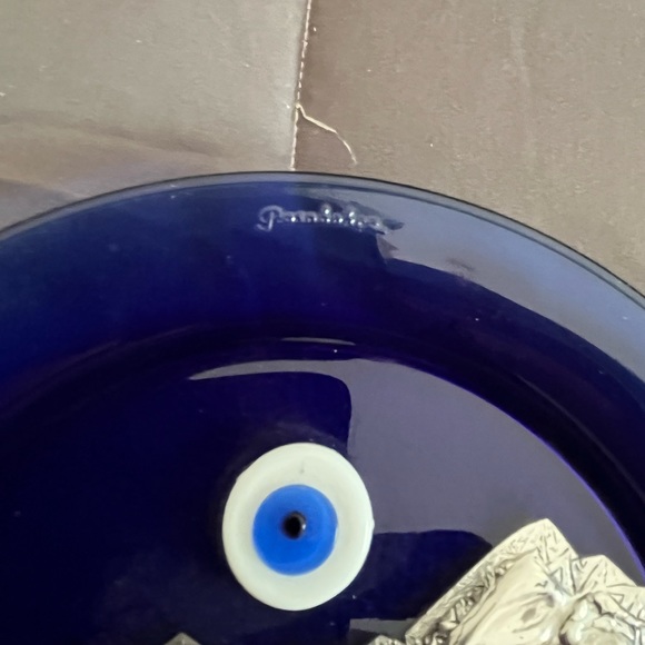 Paşabahçe Turkish Cobalt and Silver Hanging plate - Picture 4 of 5